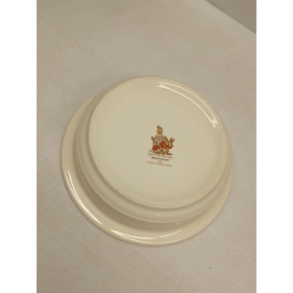 Vtg Royal Doulton Bunnykins Bowl Toppling the Fruit Cart Rabbit Bunny - Picture 7 of 8